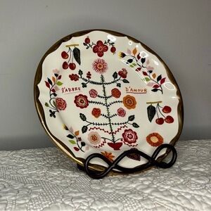 Anthropology Nathalie Lete "L'Arbre D'Armour" Art Pottery Plare - 10"